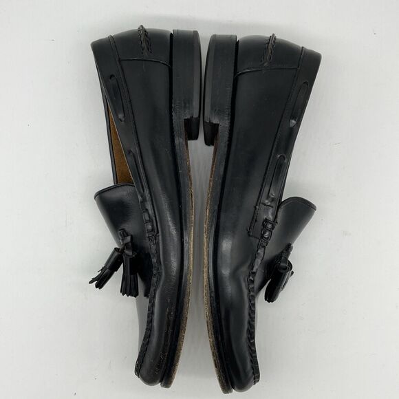 Florsheim Men's Loafer Dress Shoes Black Leather Moc Toe Tasseled Slip On 9.5 D - Picture 6 of 11